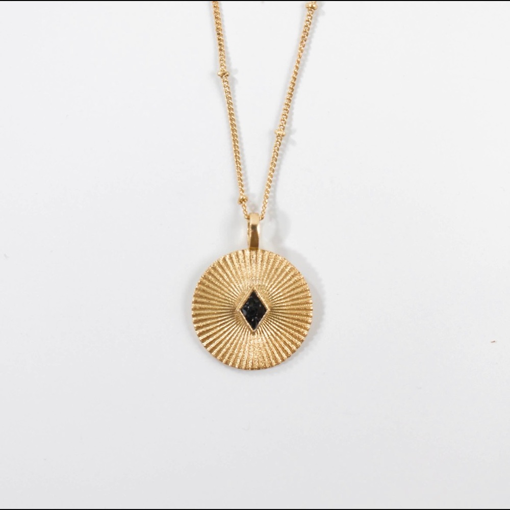 Deco Nile pendant necklace-black